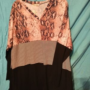 Women's Top with Snake Skin Print
